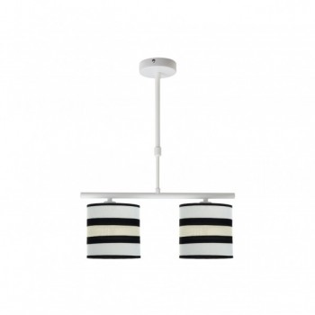 Distribuidor - Lâmpadas Diversas | Lâmpadas Modernas | LAMPARA KARLA 2XE14 BLANCA/BEIS REGX43X14 CM Ref: 171252001